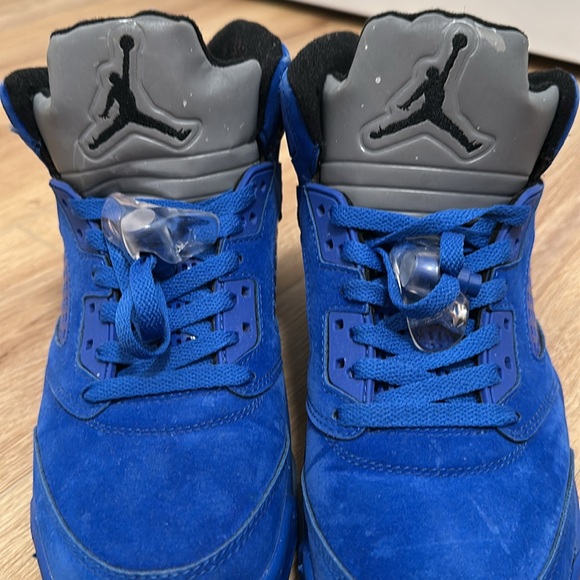 Jordan 5 retro blue suede tennis shoes - Picture 8 of 8